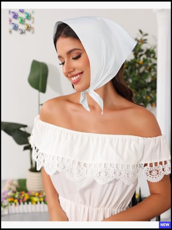 Triangle Head Scarf Bandana Headband Tie-Back Adjustable Soft Lightweight